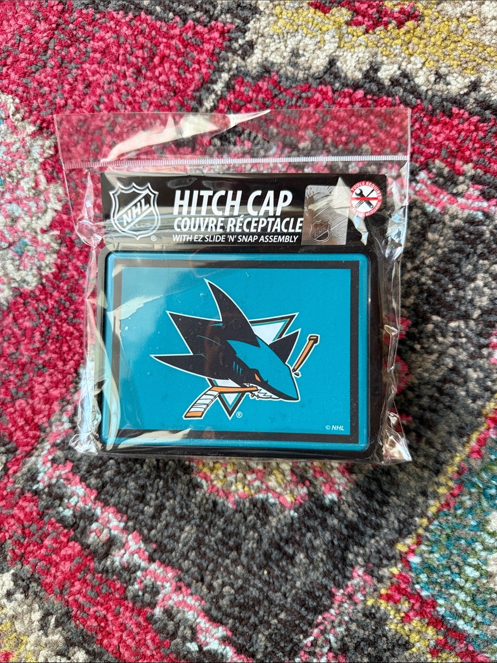 New. San Jose Sharks Hockey Hitch Cover Cap